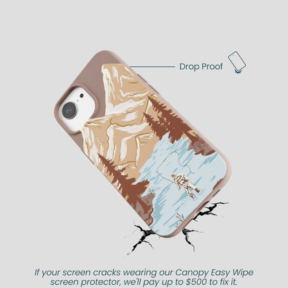 Chocolate Brown Gone Fishing iPhone 16e/17e Case