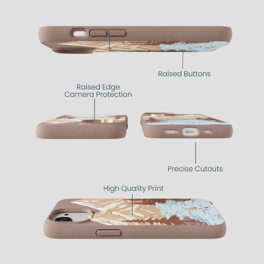 Chocolate Brown Gone Fishing iPhone 16e/17e Case
