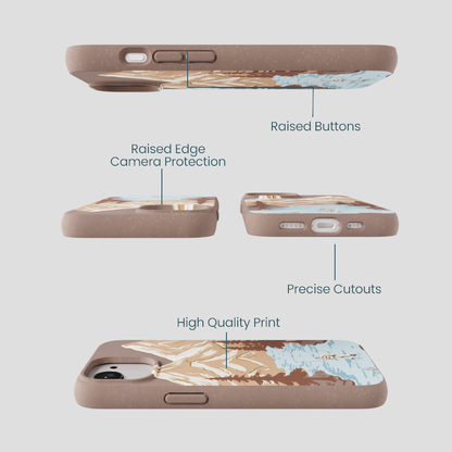 Chocolate Brown Gone Fishing iPhone 16e/17e Case