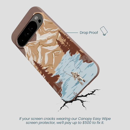 Chocolate Brown Gone Fishing Google Pixel 10 Pro XL Case