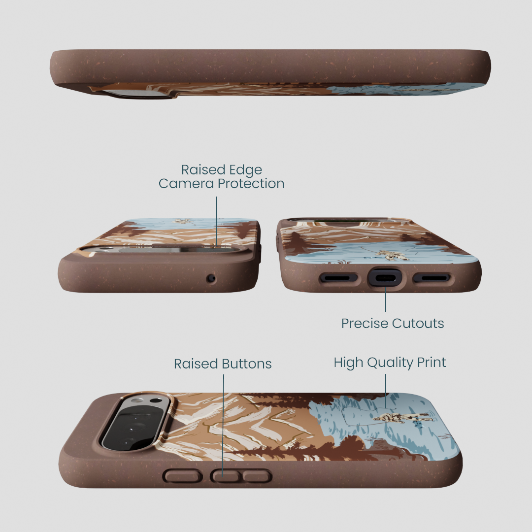 Chocolate Brown Gone Fishing Google Pixel 10 Pro XL Case