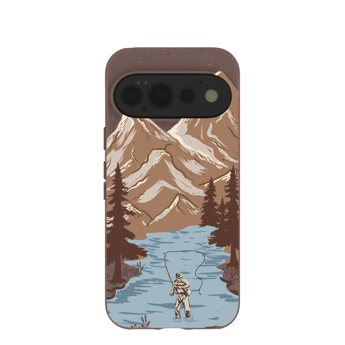 Chocolate Brown Gone Fishing Google Pixel 11 Pro Case