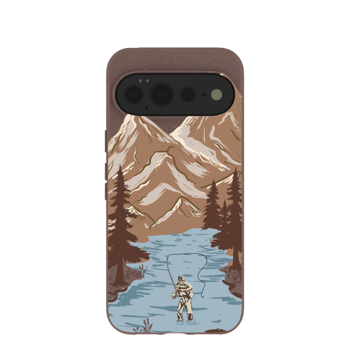 Chocolate Brown Gone Fishing Google Pixel 11 Pro XL Case