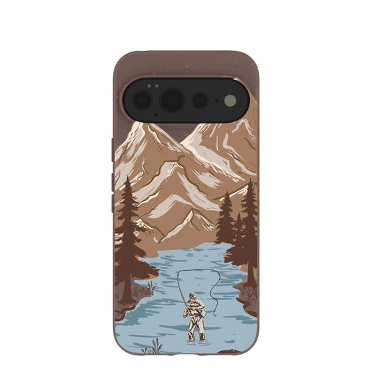Chocolate Brown Gone Fishing Google Pixel 11 Pro XL Case