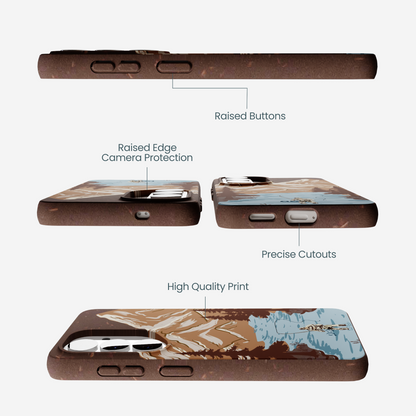 Chocolate Brown Gone Fishing Samsung Galaxy S26 Case