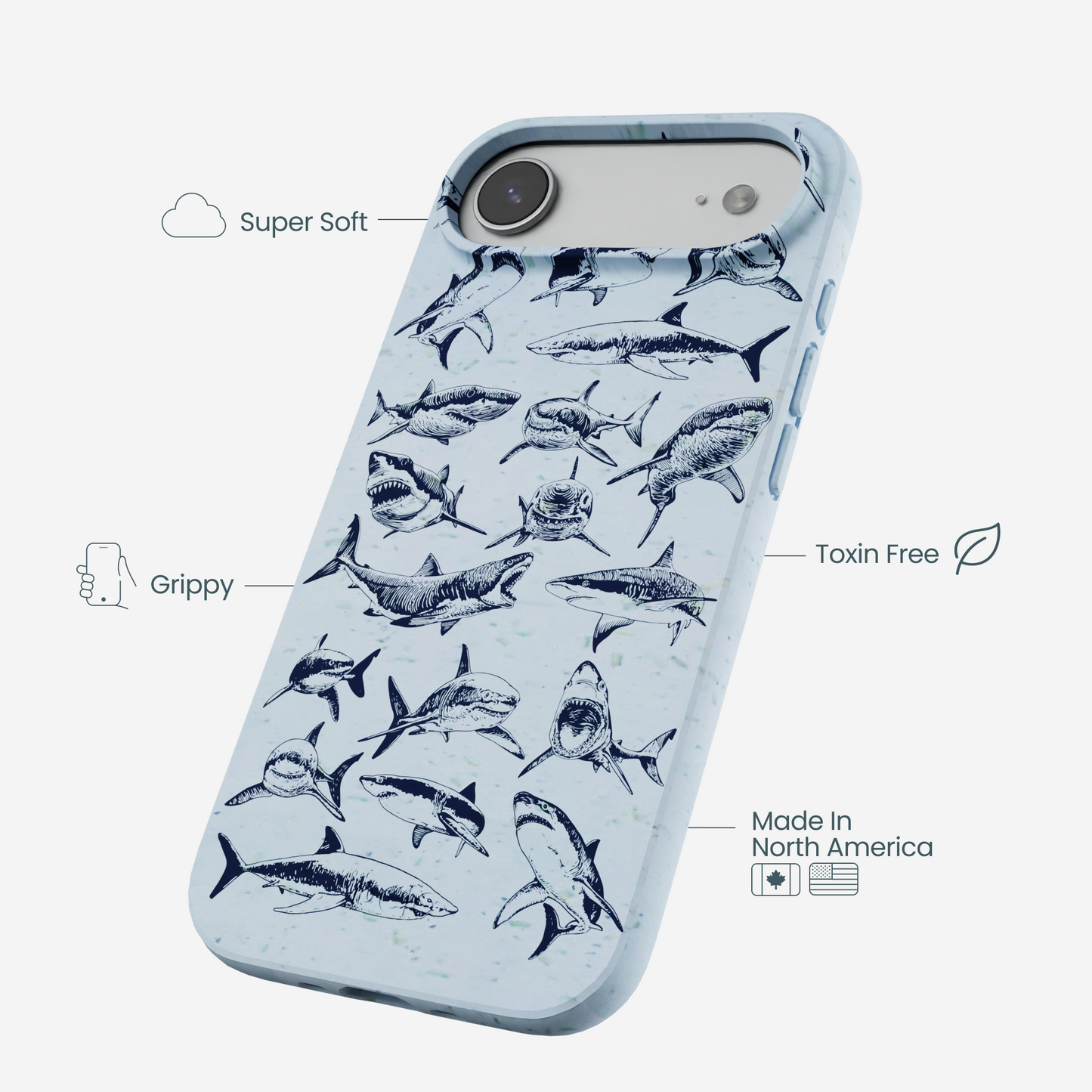 Powder Blue Great White iPhone Air Case