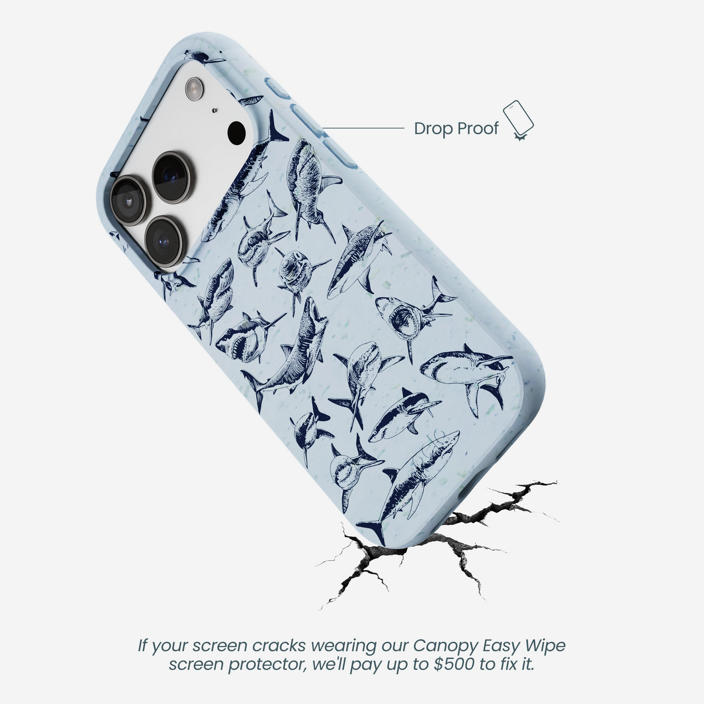 Powder Blue Great White iPhone 17 Pro Case