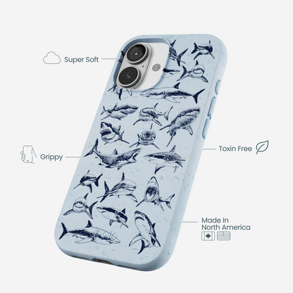 Powder Blue Great White iPhone 17 Case