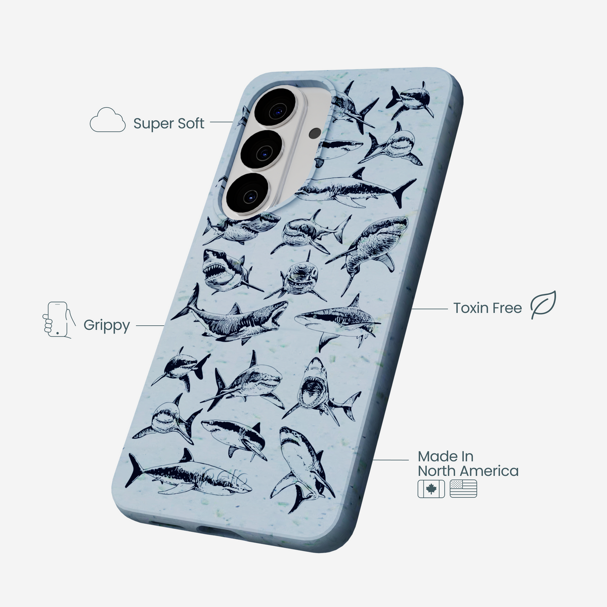 Powder Blue Great White Samsung Galaxy S26 Case