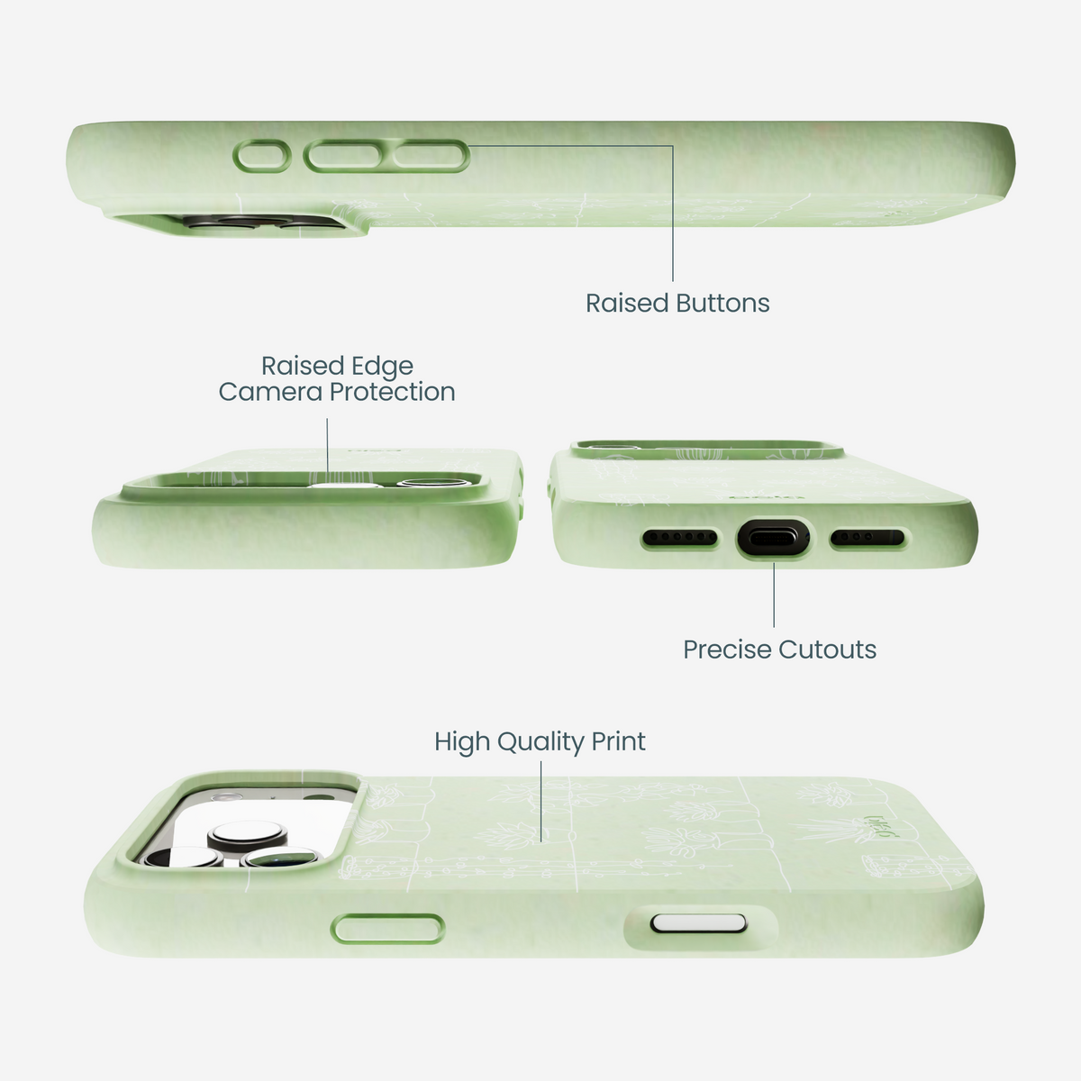 Sage Green Green Cascade iPhone 17 Pro Max Case