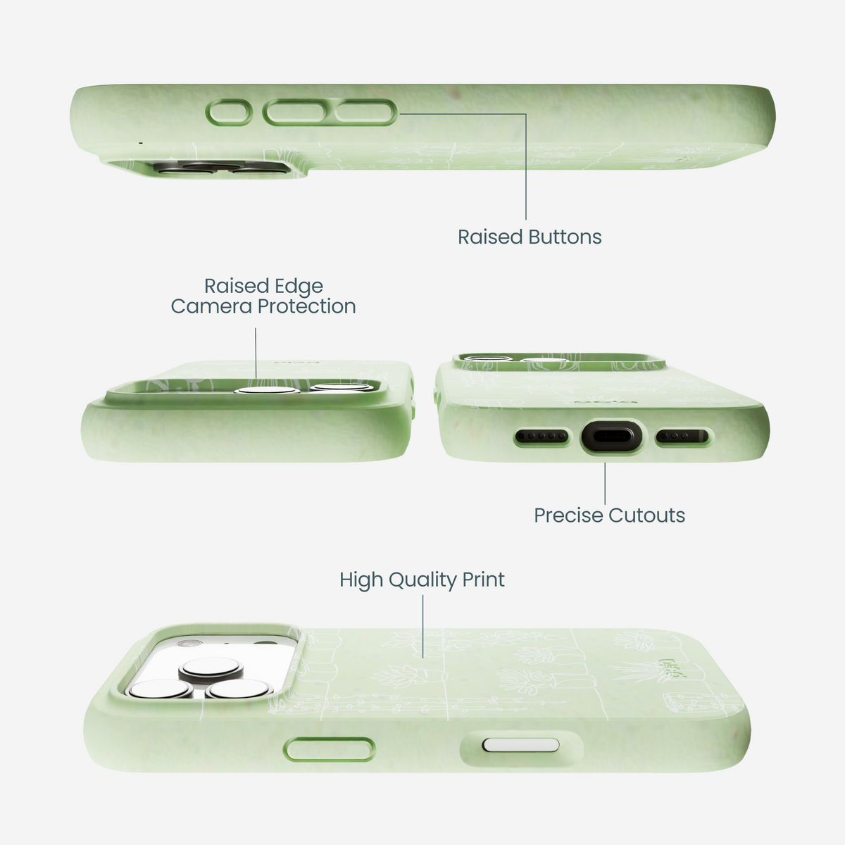 Sage Green Green Cascade iPhone 17 Pro Case