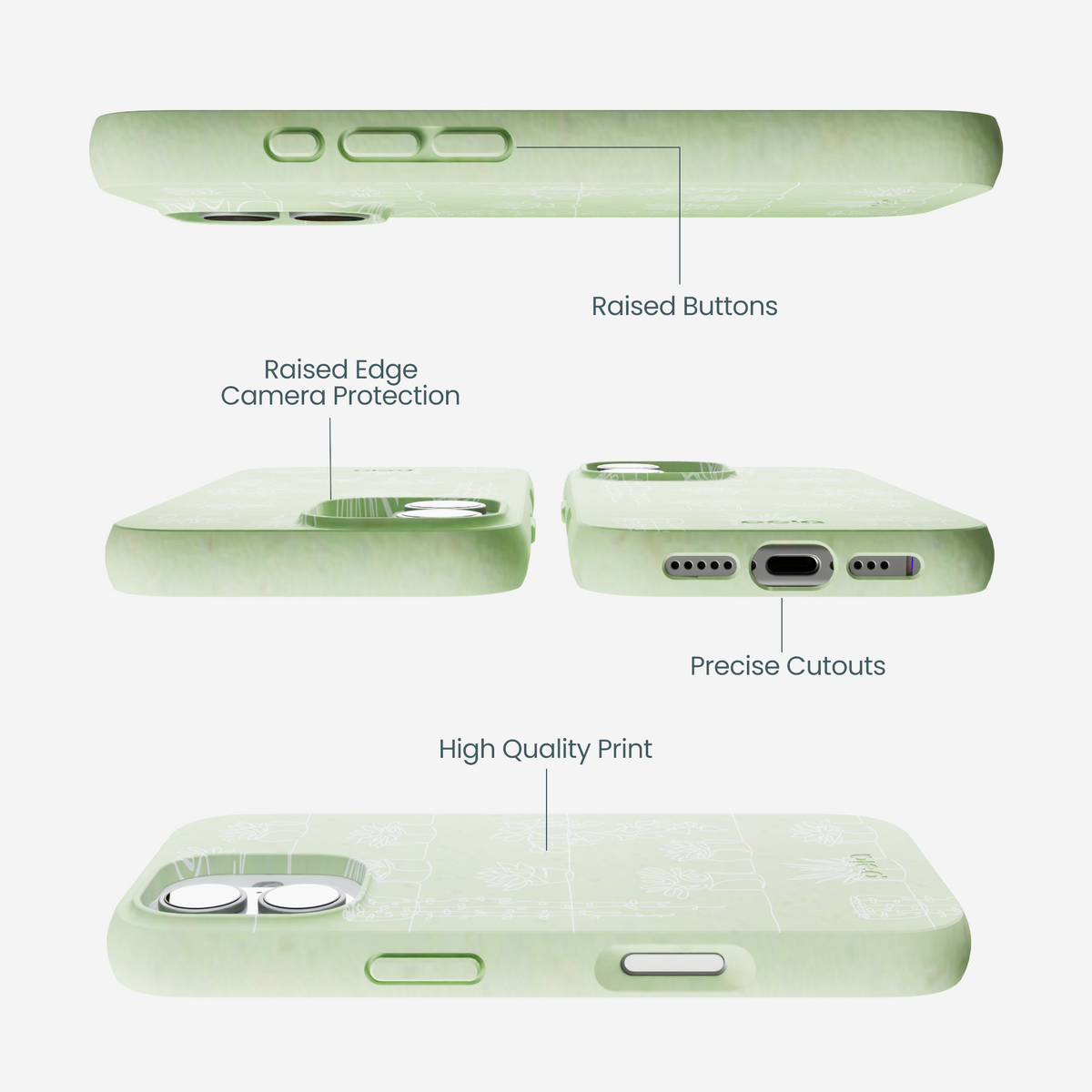 Sage Green Green Cascade iPhone 17 Case