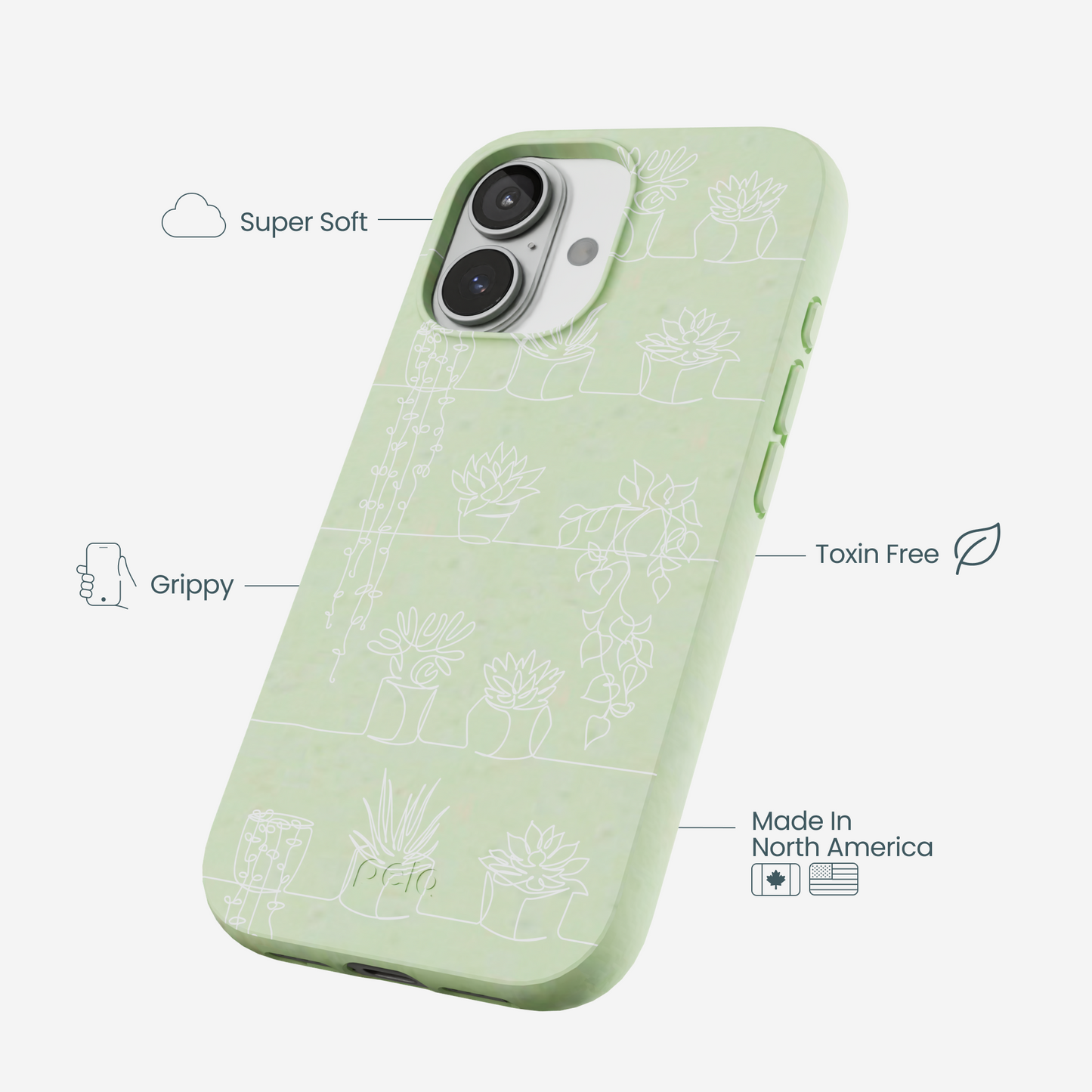 Sage Green Green Cascade iPhone 17 Case