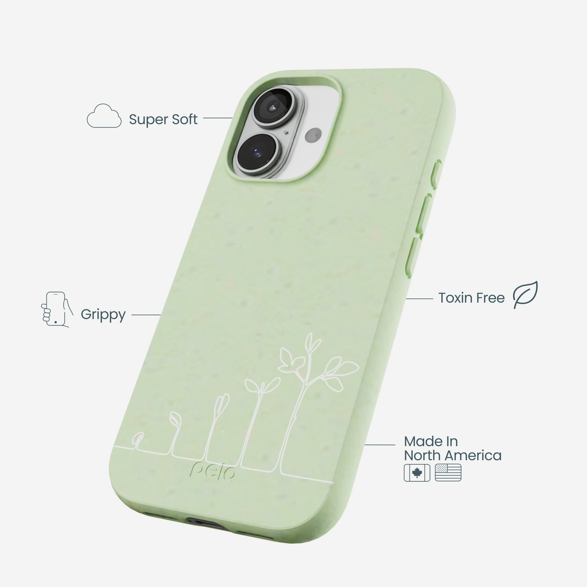 Sage Green Grow and Flourish iPhone 17 Case