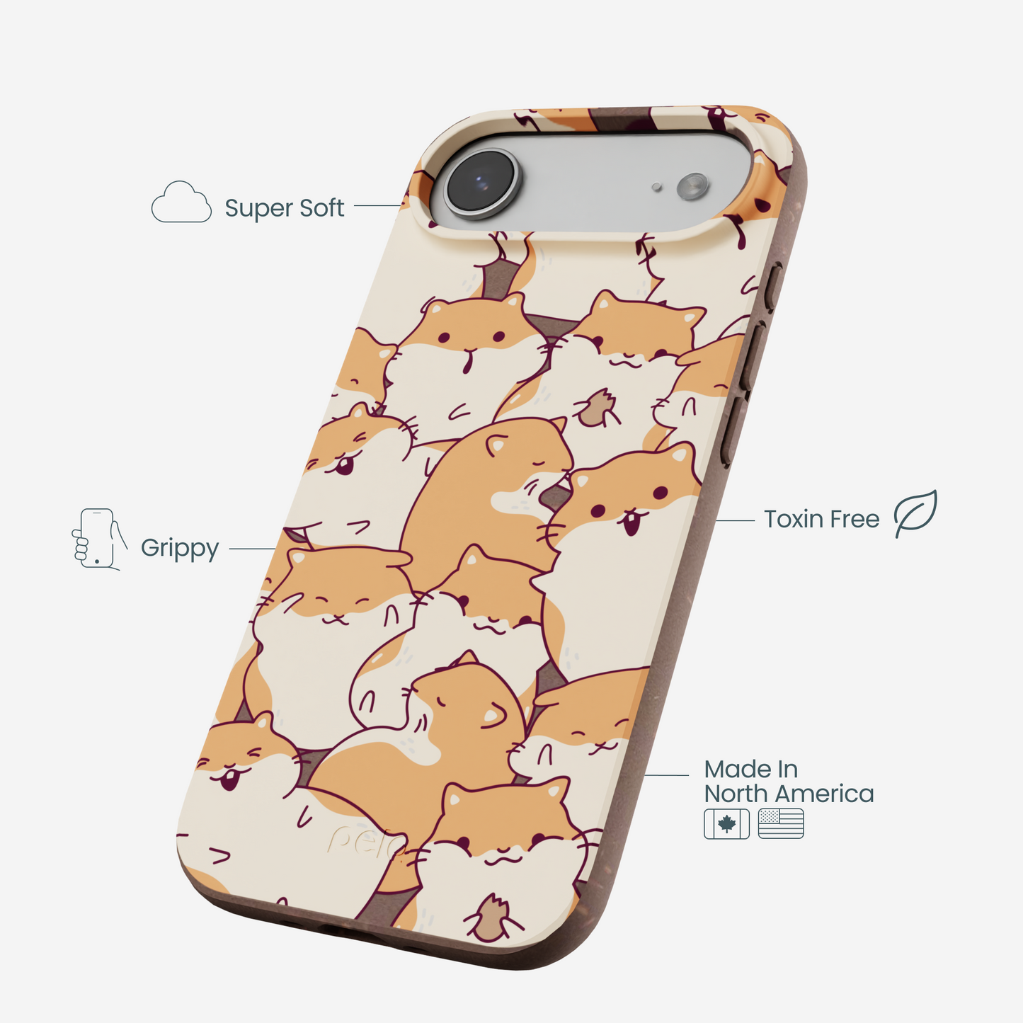 Chocolate Brown Happy Hamsters iPhone Air Case
