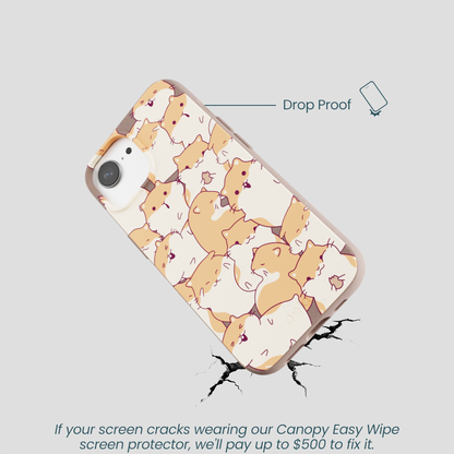 Chocolate Brown Happy Hamsters iPhone 16e/17e Case