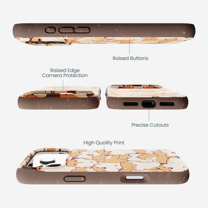 Chocolate Brown Happy Hamsters iPhone 17 Pro Max Case