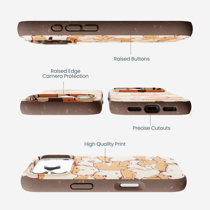 Chocolate Brown Happy Hamsters iPhone 17 Pro Case