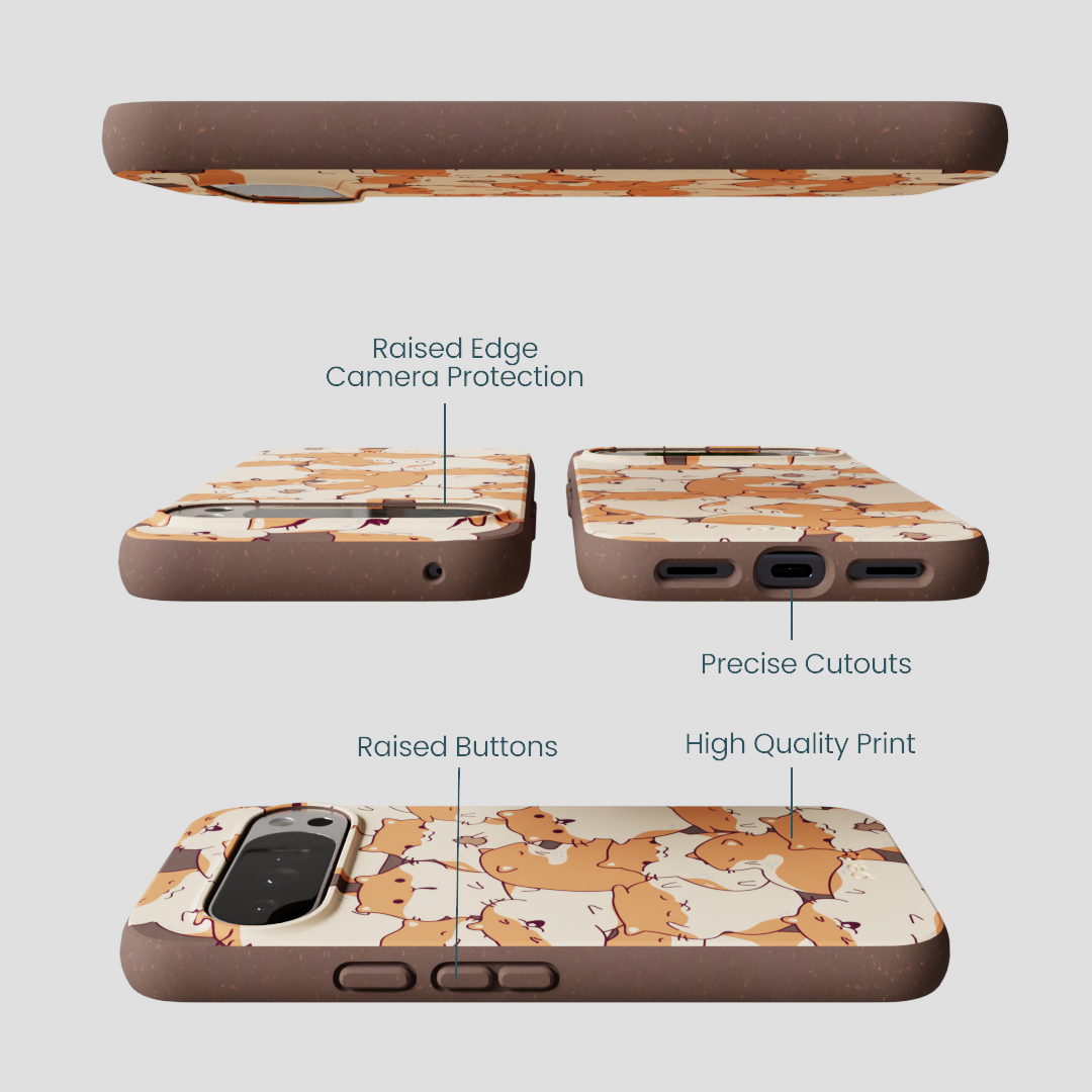 Chocolate Brown Happy Hamsters Google Pixel 10 Pro XL Case