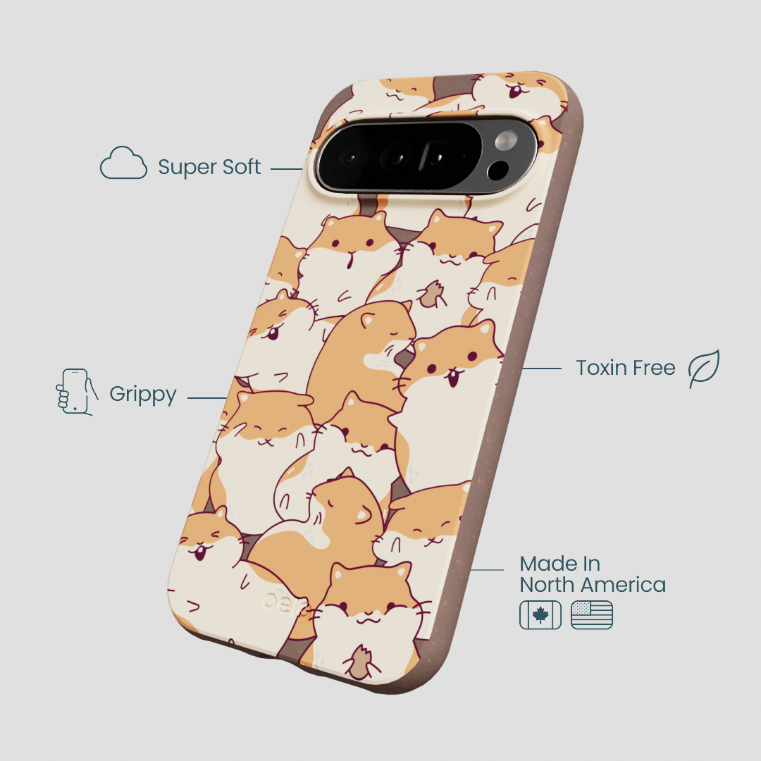Chocolate Brown Happy Hamsters Google Pixel 10 Pro XL Case