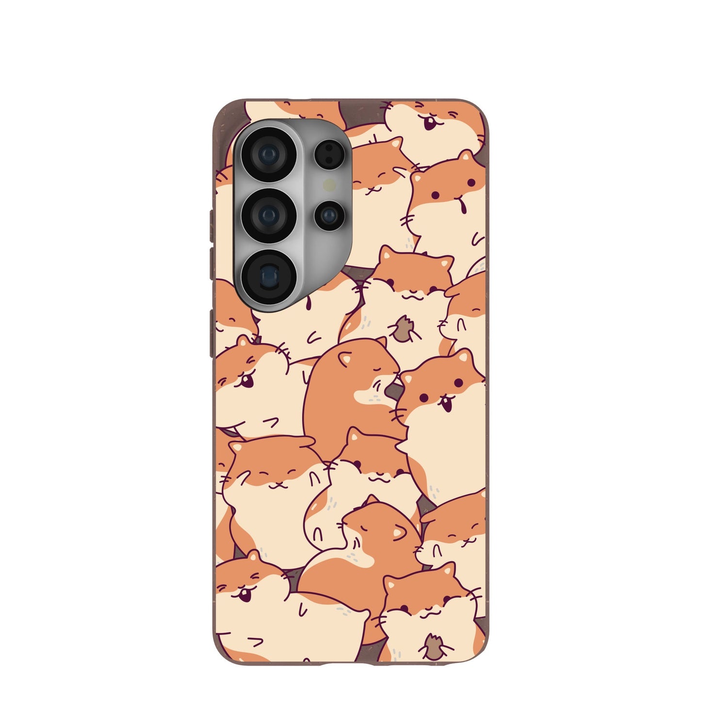 Chocolate Brown Happy Hamsters Samsung Galaxy S26 Ultra Case