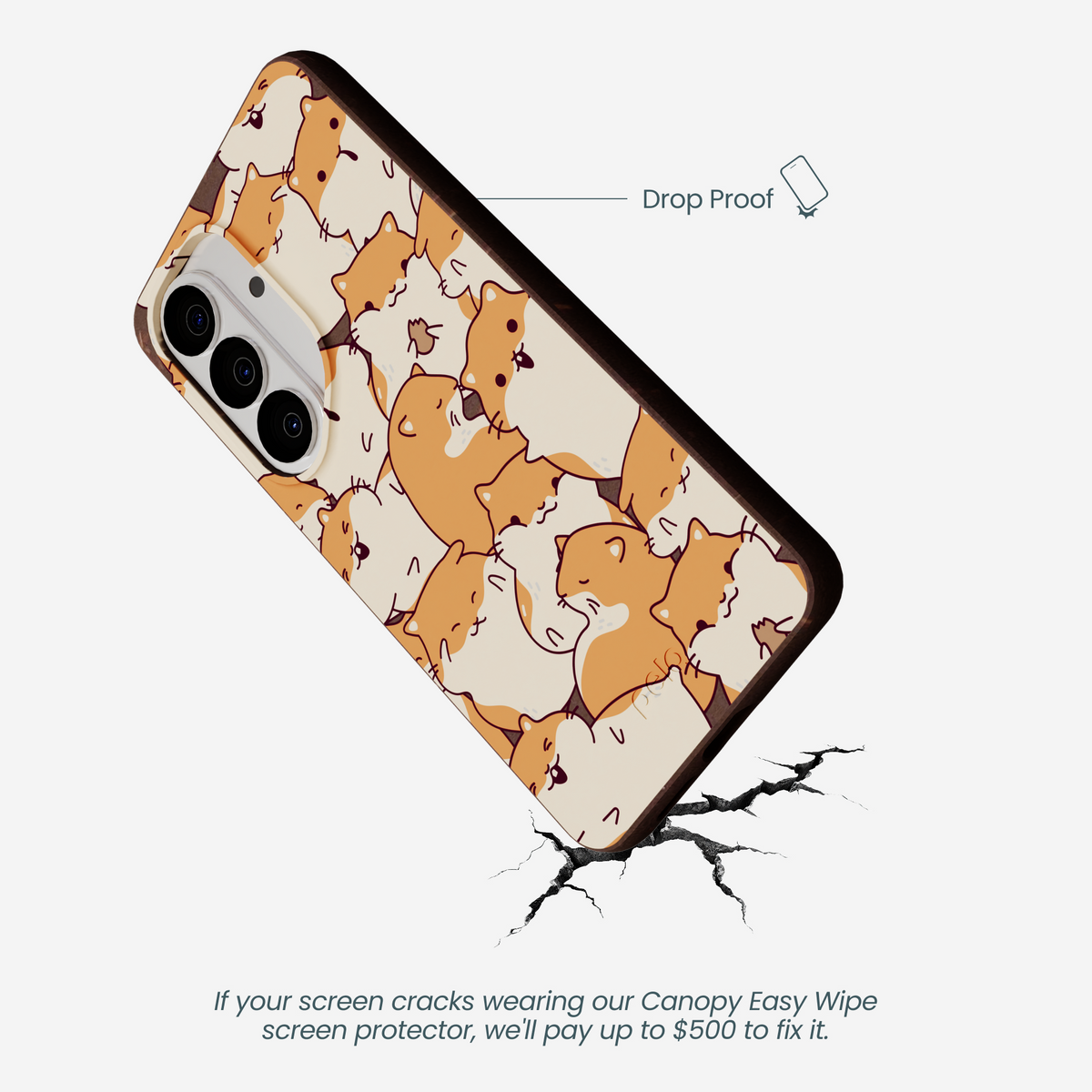 Chocolate Brown Happy Hamsters Samsung Galaxy S26 Case