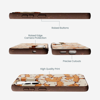 Chocolate Brown Happy Hamsters Samsung Galaxy S26 Case
