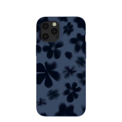 Navy Blue Hazy Daisies iPhone 12 Pro Max Case