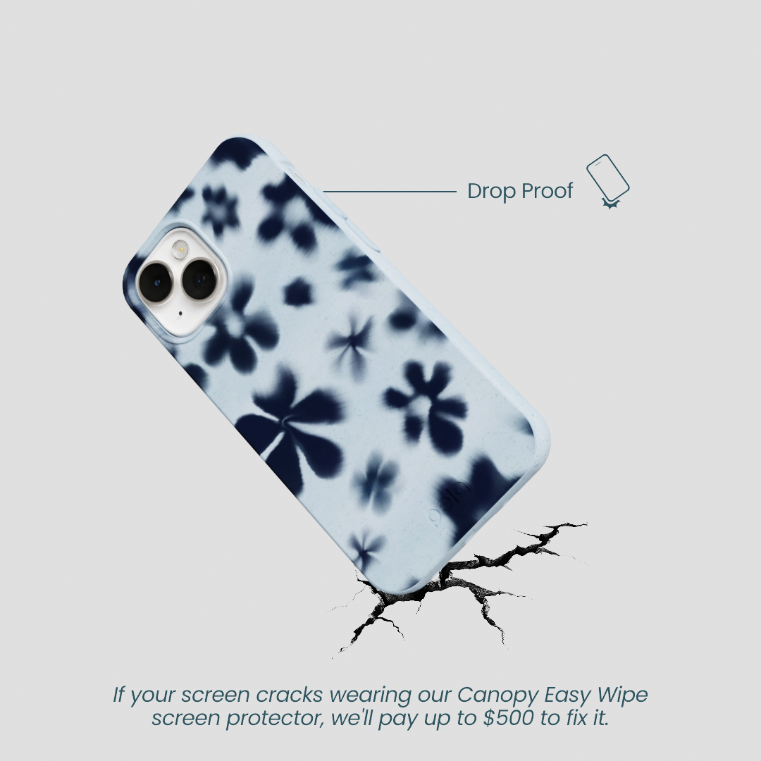 Powder Blue Hazy Daisies iPhone 13 Mini Case