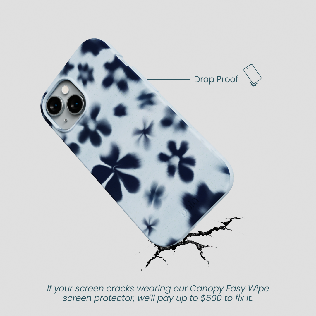 Powder Blue Hazy Daisies iPhone 14 Case