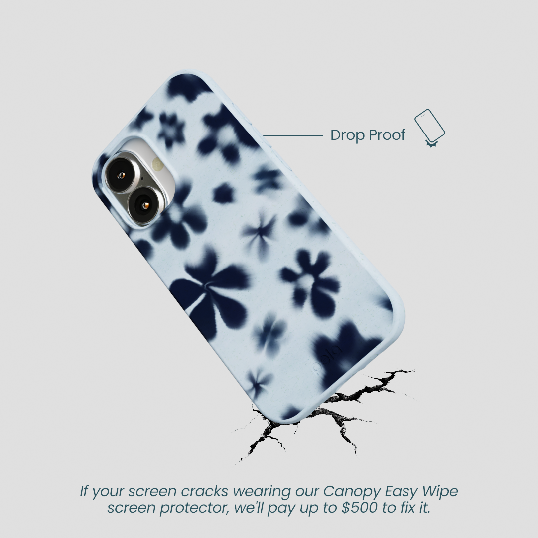 Powder Blue Hazy Daisies iPhone 16 Case