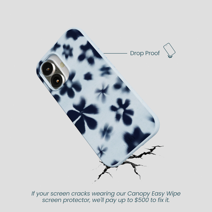 Powder Blue Hazy Daisies iPhone 16 Case
