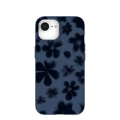 Navy Blue Hazy Daisies iPhone 16e/17e Case