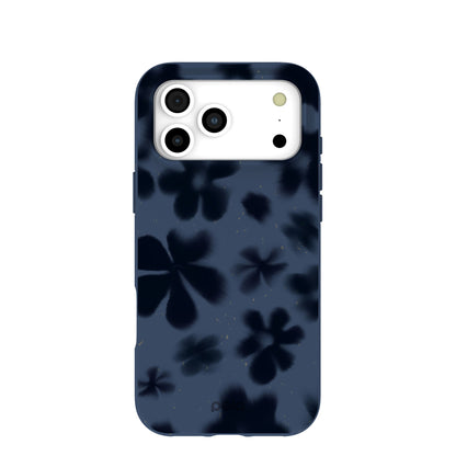 Navy Blue Hazy Daisies iPhone 17 Pro Max Case