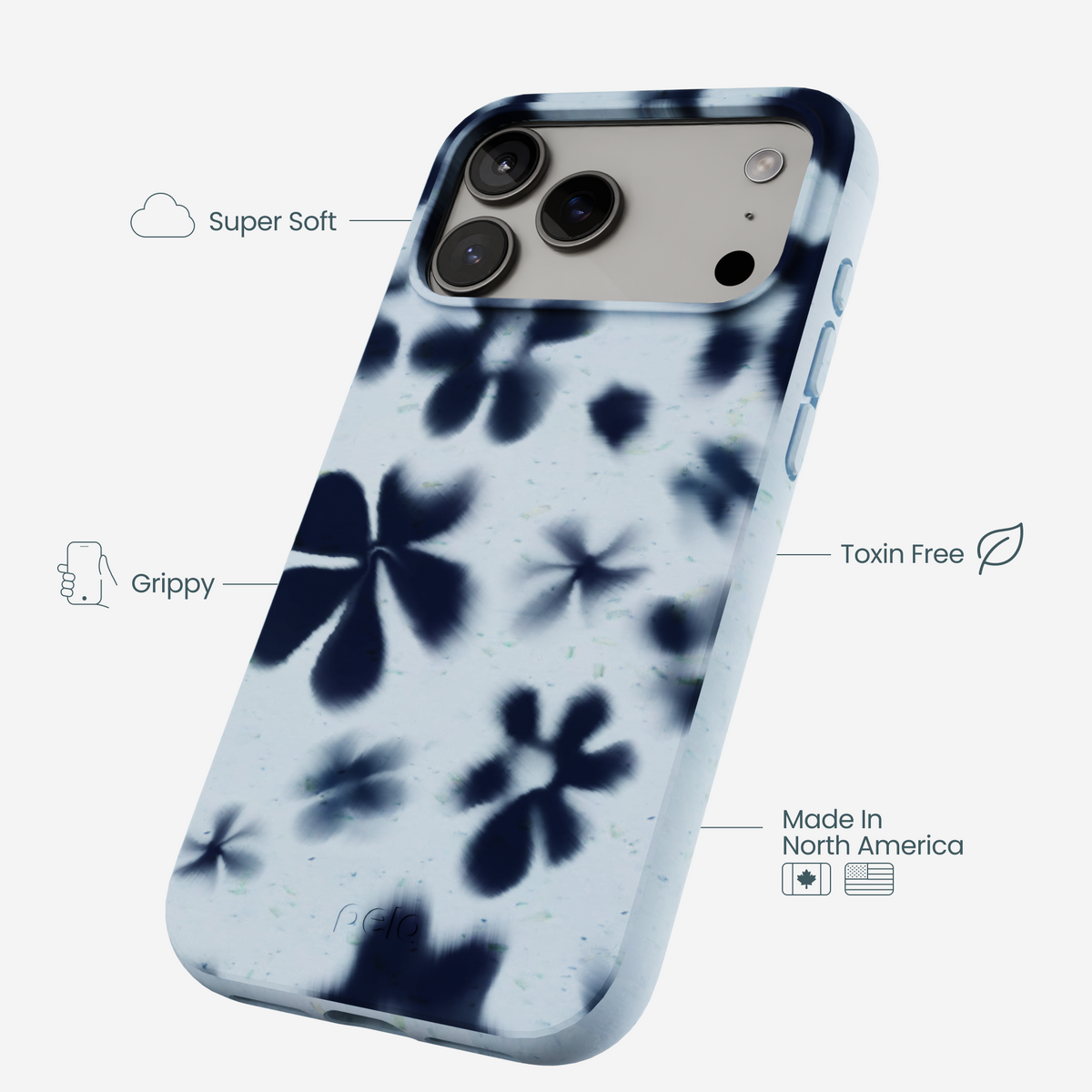Powder Blue Hazy Daisies iPhone 17 Pro Max Case