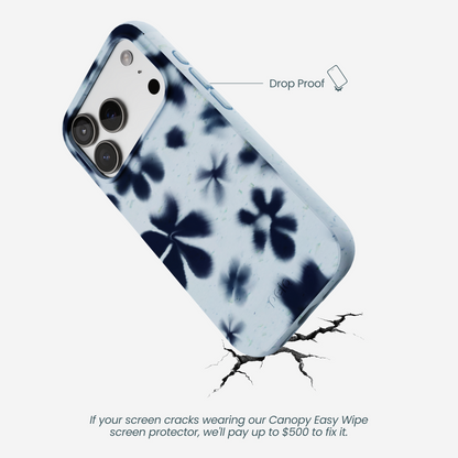Powder Blue Hazy Daisies iPhone 17 Pro Case