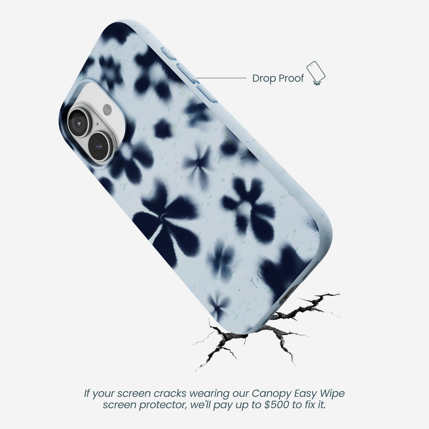 Powder Blue Hazy Daisies iPhone 17 Case