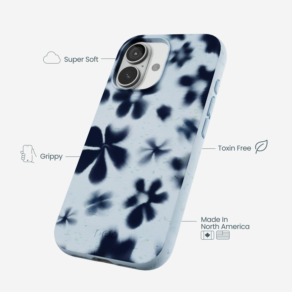 Powder Blue Hazy Daisies iPhone 17 Case