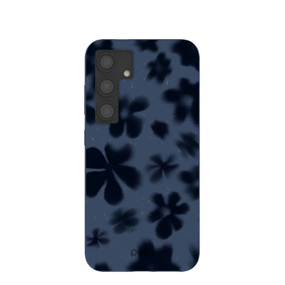 Navy Blue Hazy Daisies Samsung Galaxy S24 Case