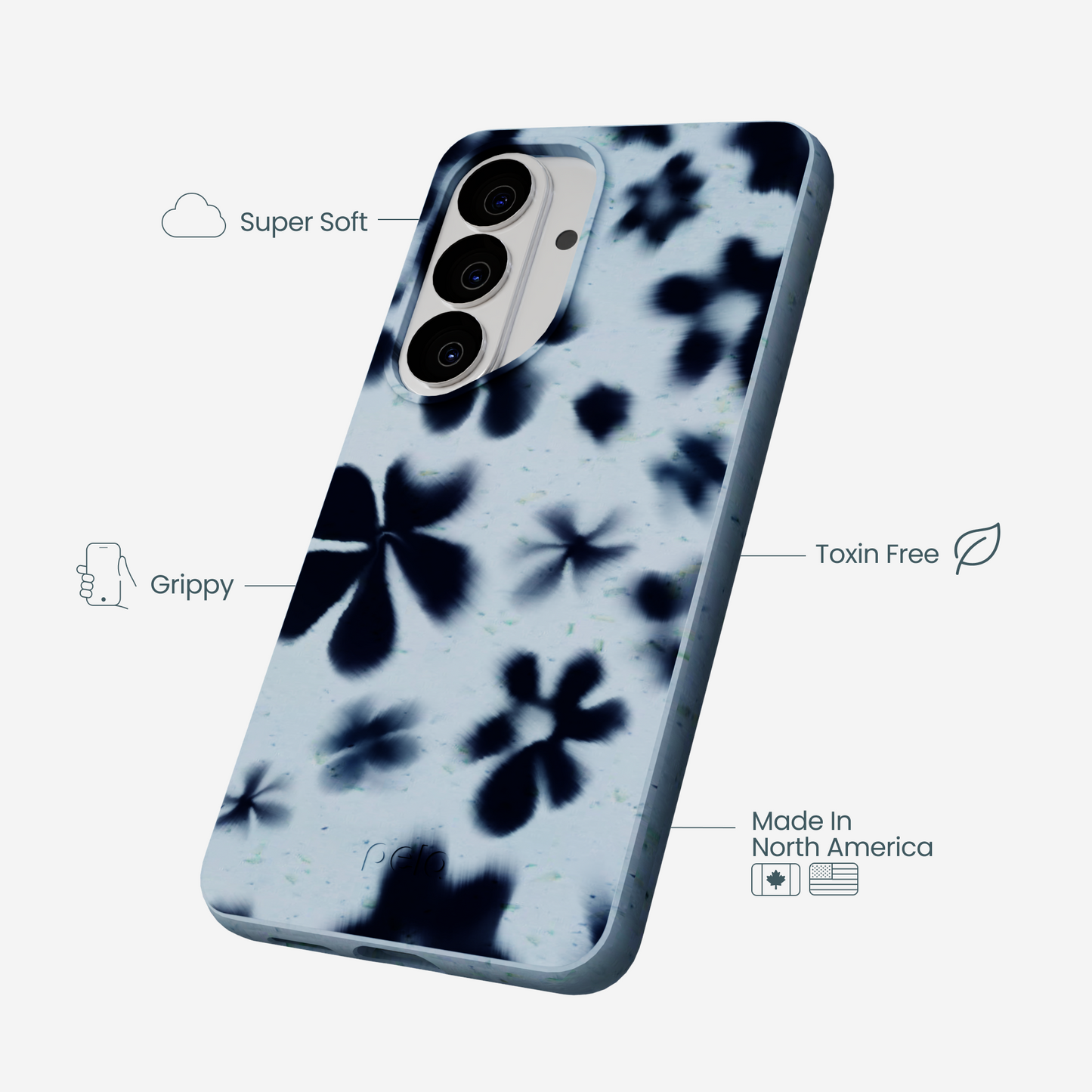 Powder Blue Hazy Daisies Samsung Galaxy S26 Case