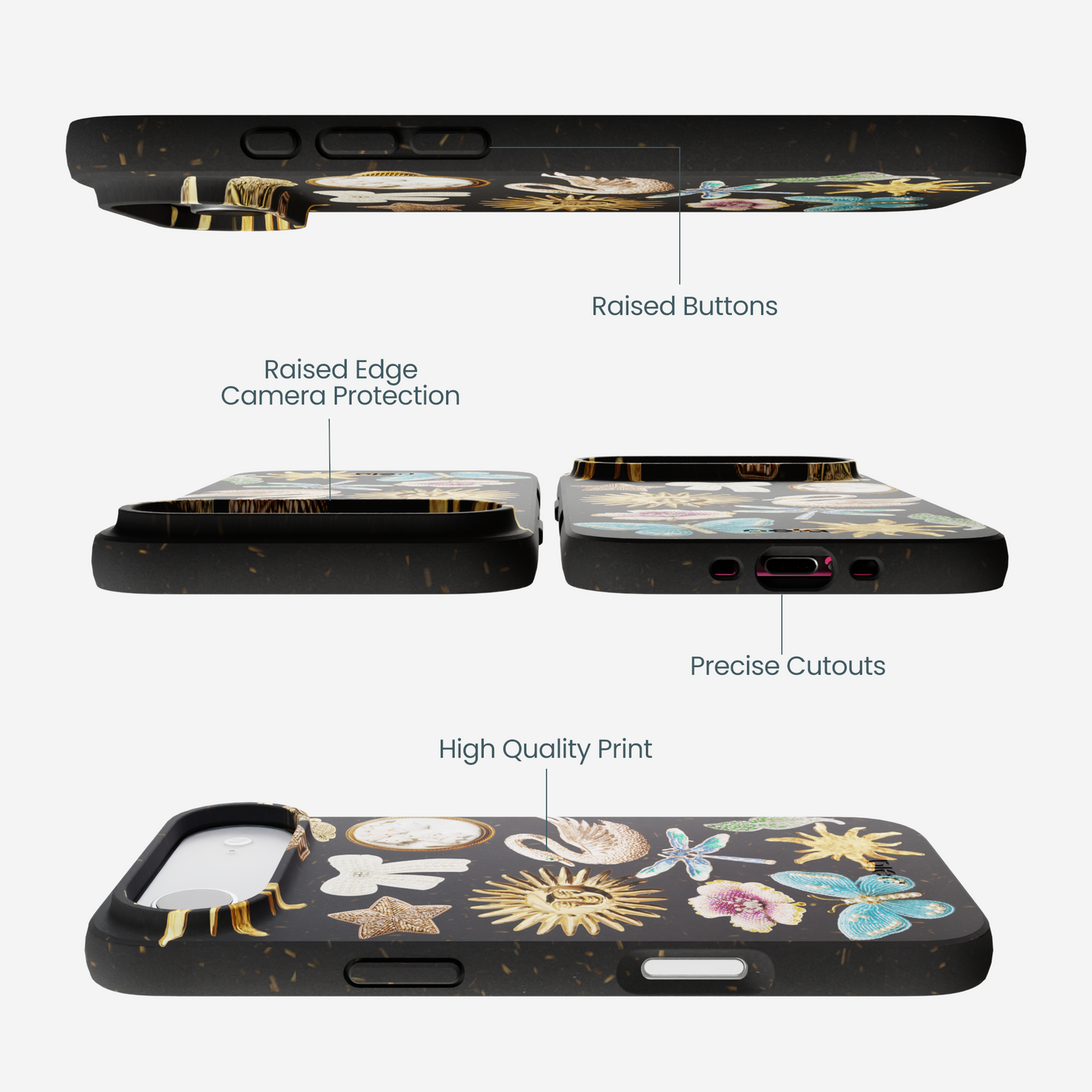 Black Heirloom Collage iPhone Air Case