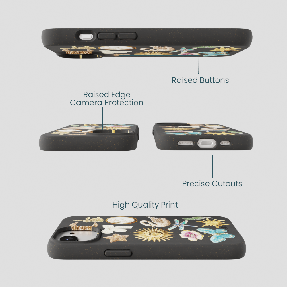 Black Heirloom Collage iPhone 16e/17e Case