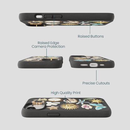 Black Heirloom Collage iPhone 16e/17e Case