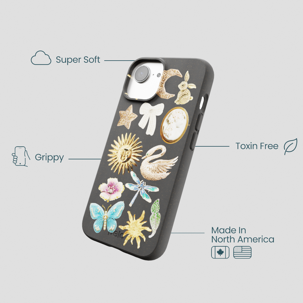 Black Heirloom Collage iPhone 16e/17e Case