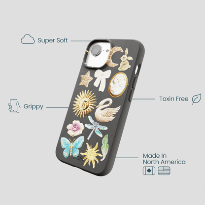 Black Heirloom Collage iPhone 16e/17e Case