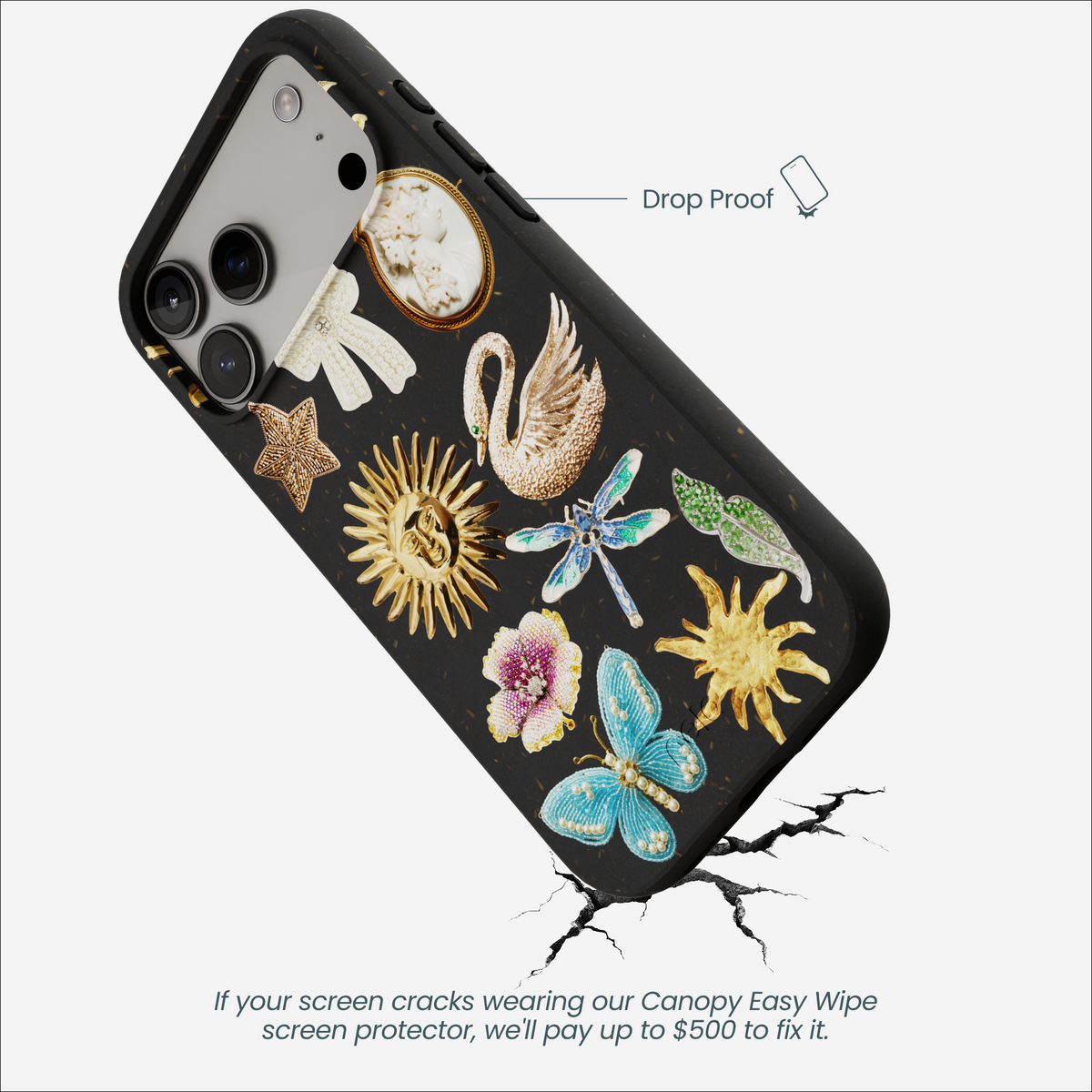 Black Heirloom Collage iPhone 17 Pro Max Case