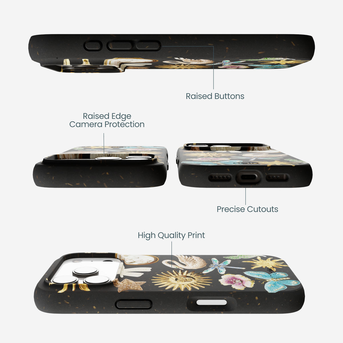 Black Heirloom Collage iPhone 17 Pro Case