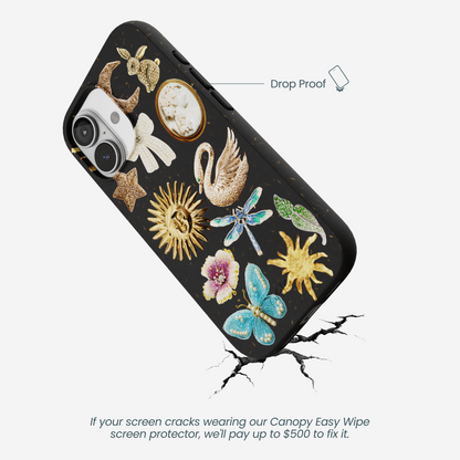 Black Heirloom Collage iPhone 17 Case