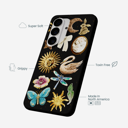 Black Heirloom Collage Samsung Galaxy S26 Case