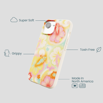 Seashell Hibiscus Glow iPhone 16e/17e Case